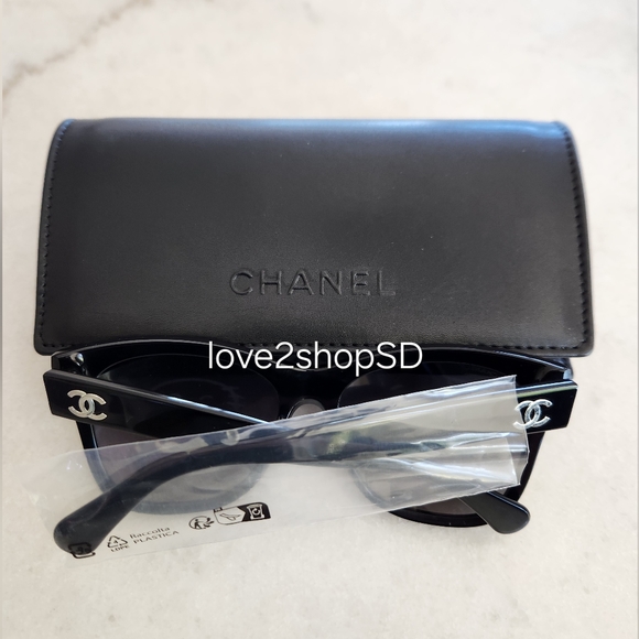 CHANEL Black Polarized Sunglasses CH5380 C501/S8 NIB Authentic Unused - Picture 6 of 11